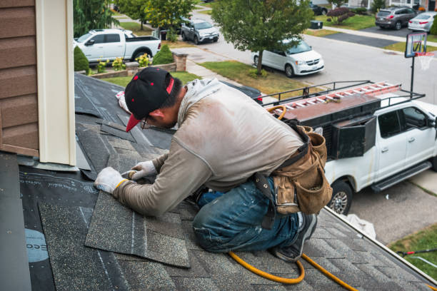 Professional Gutter Installation technician working in Frisco, CO